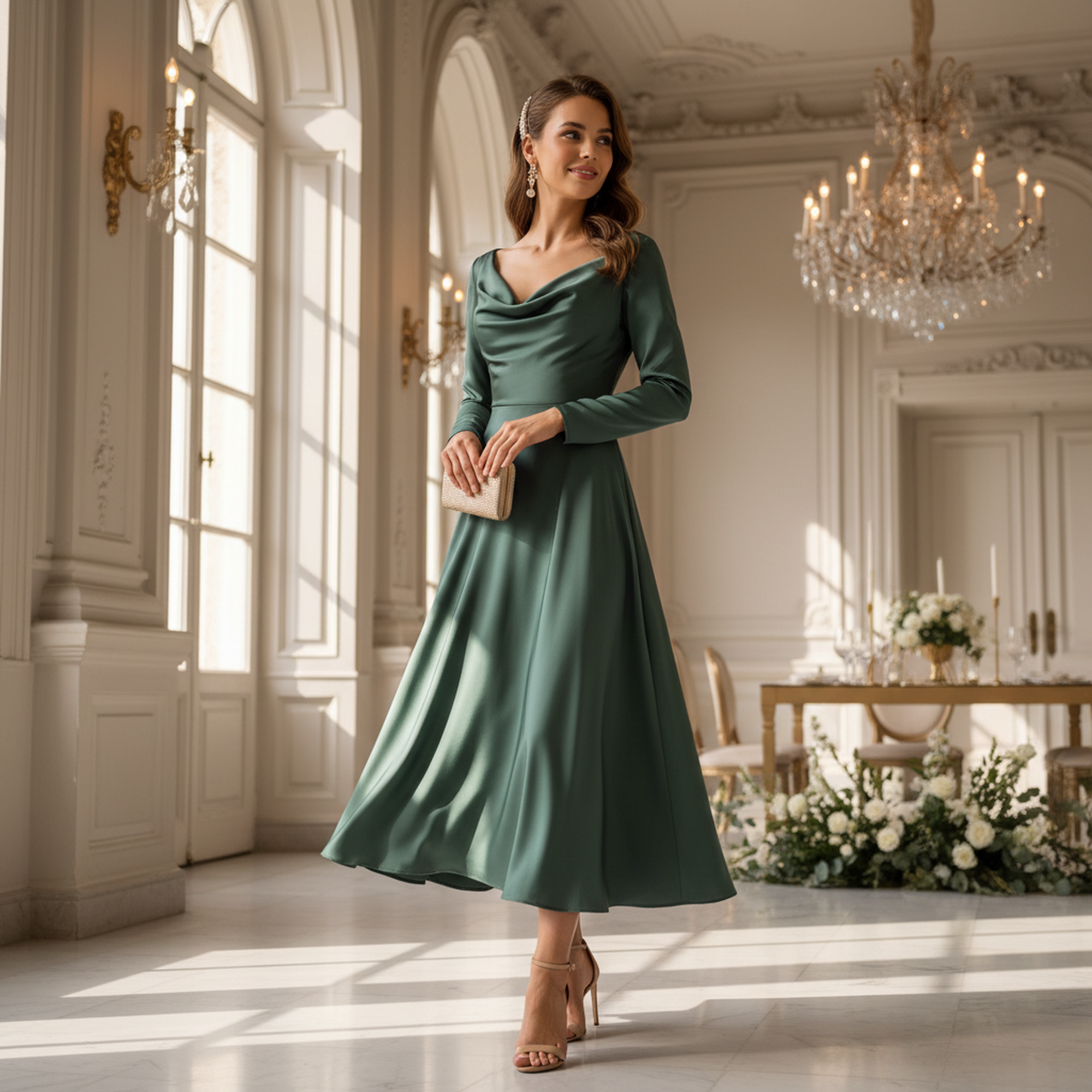 Satinkleid als Hochzeitsgast - elegante Farbwahl und Schnitt für die Hochzeit