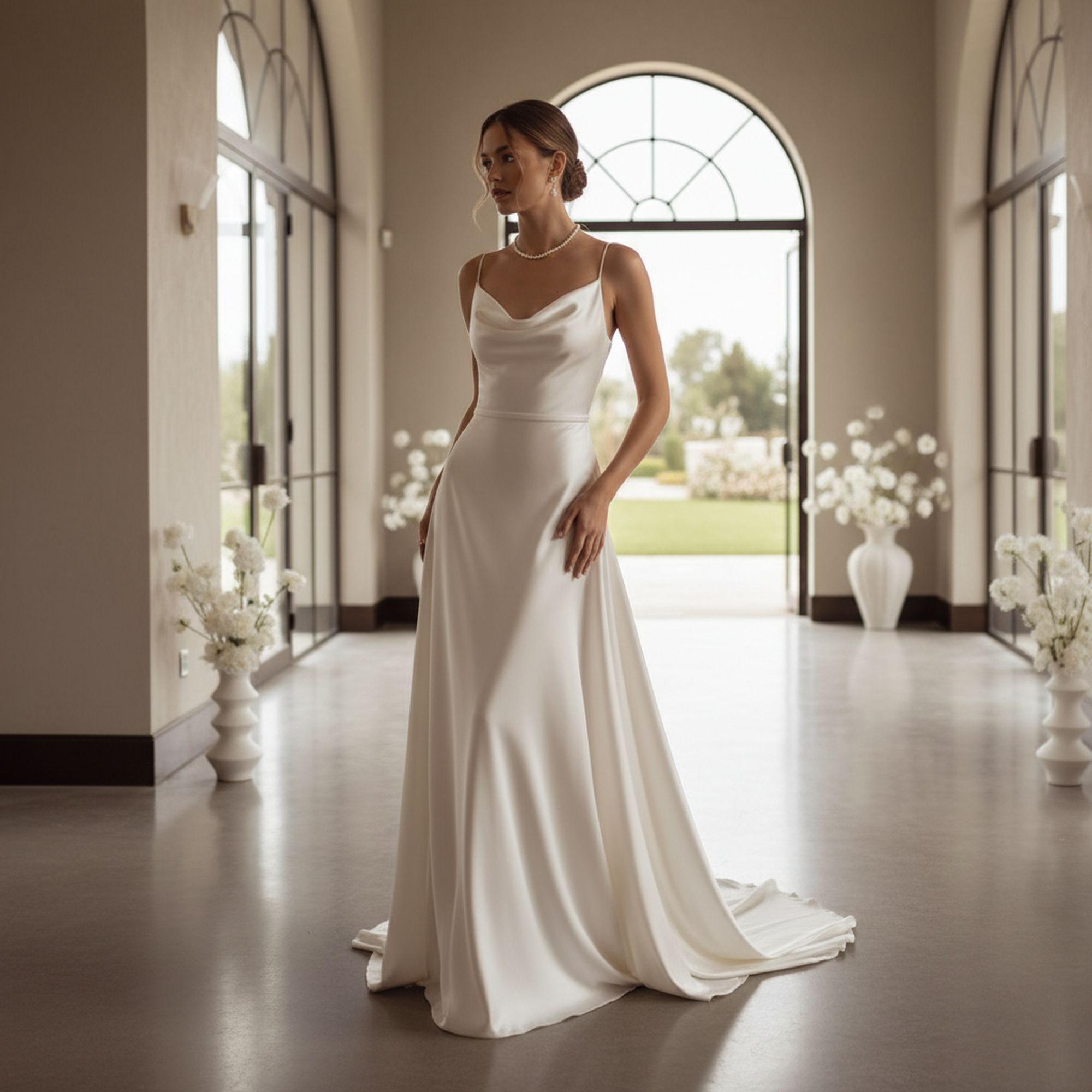 Weißes Satinkleid zur Hochzeit - Etikette für Hochzeitsgäste Satin Kleid Ratgeber