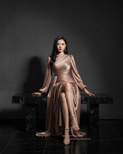 Satin Kleid - Satin Abendkleid lang elegant | Kaftan-Kollektion - Ansicht 5