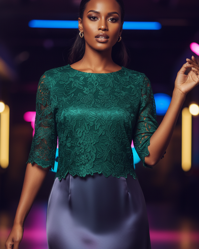Satin Kleid Multicolor - Satin Partykleid Midi Grau | Bodycon Spaghettitraeger - Ansicht 4